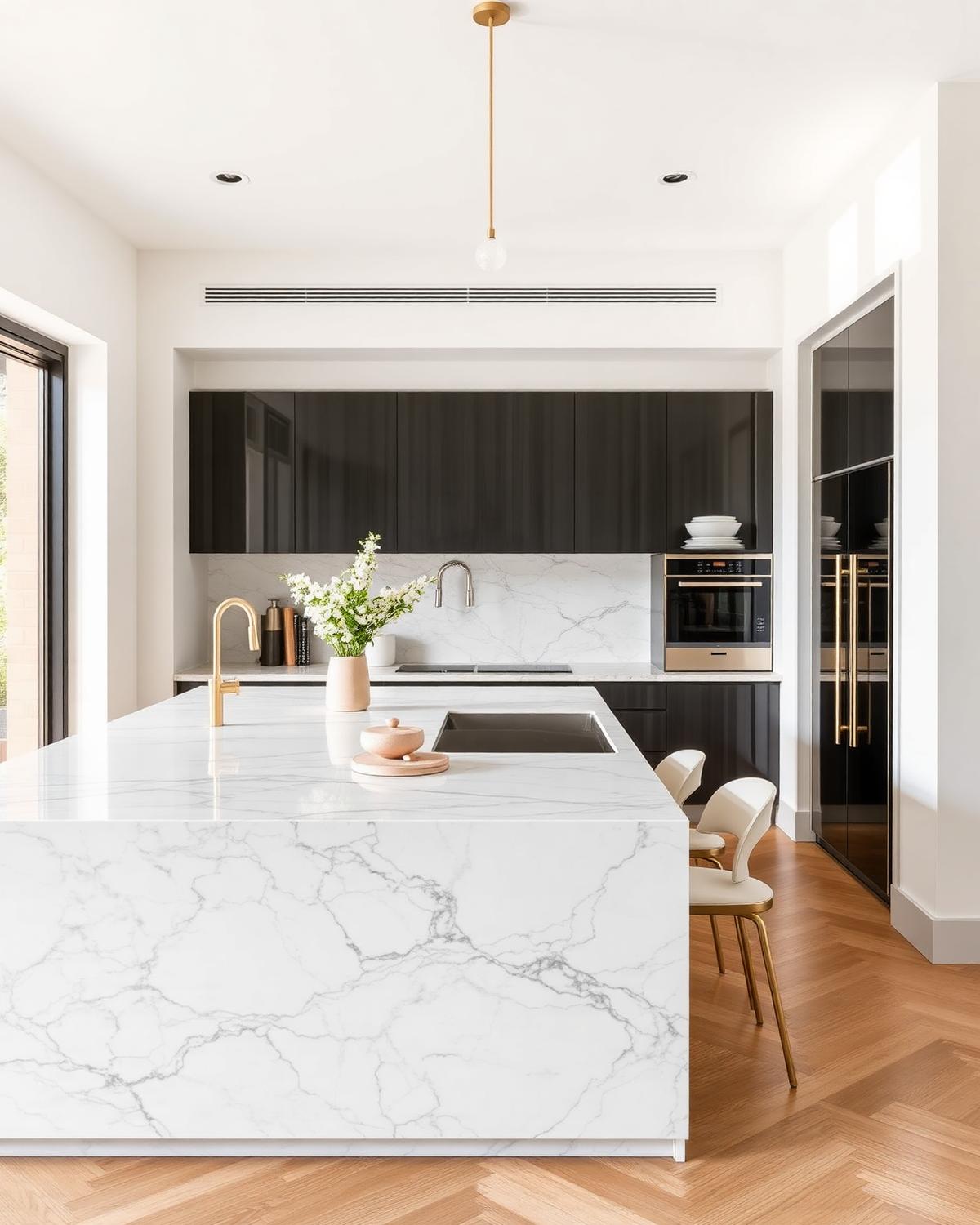 Marble & Brass Kitchen